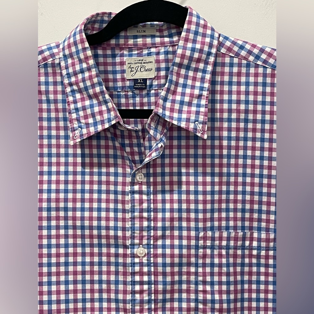 J. Crew Multicolor Checkered Button Down Shirt - image 3